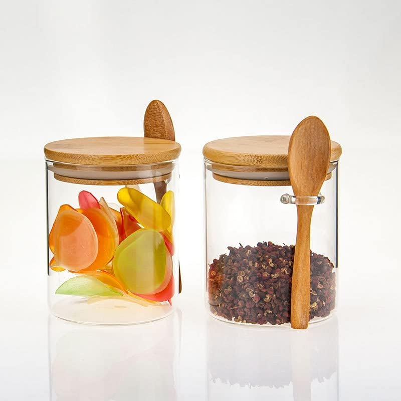 Airtight Glass Jars with Bamboo Lids
