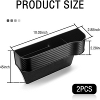 Carbon Fiber Car Seat Organiser with Cup Holder