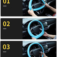 Universal Solid Color Anti-slip Silicone Car Steering Wheel Protective Cover
