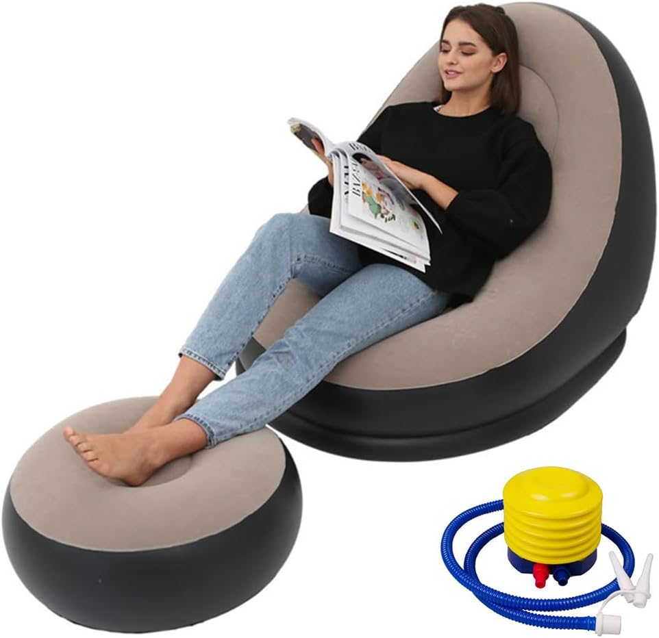 Inflatable Bed Sofa Flocking Couch Set