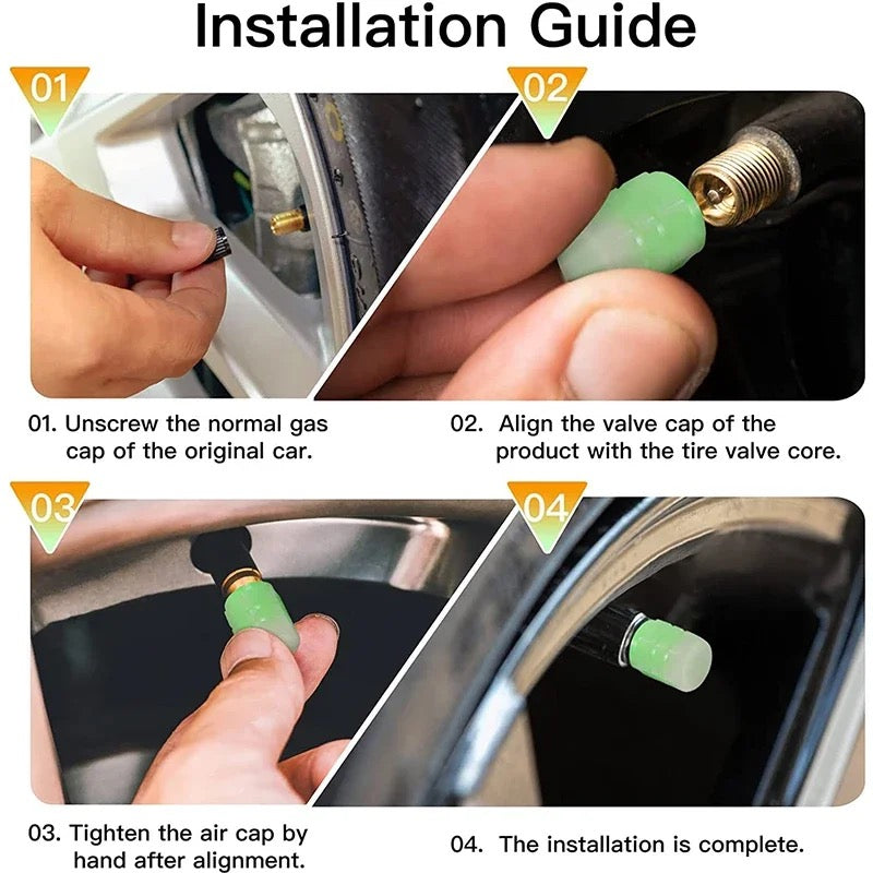 4-Piece LED Valve Lights