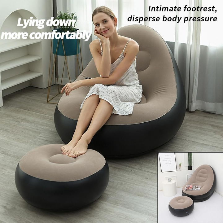 Inflatable Bed Sofa Flocking Couch Set