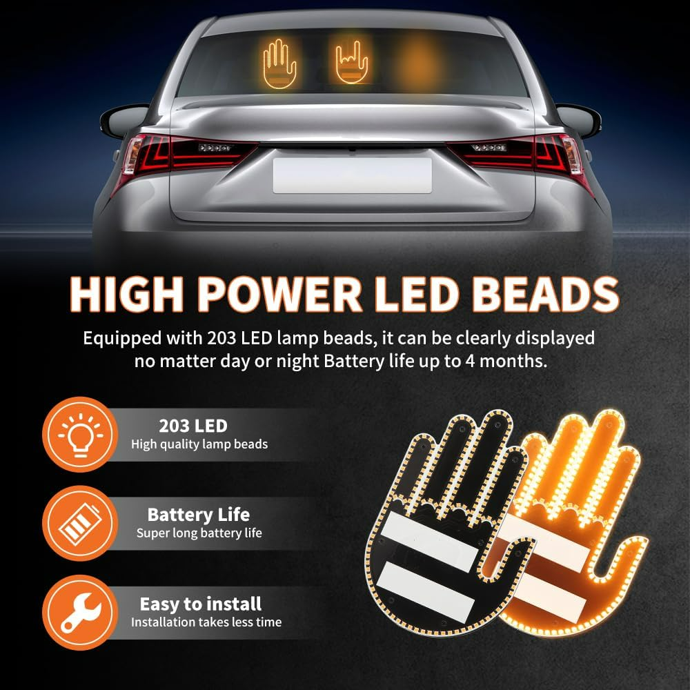 LED Hand Signal Car Sign