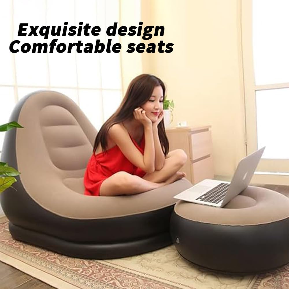 Inflatable Bed Sofa Flocking Couch Set