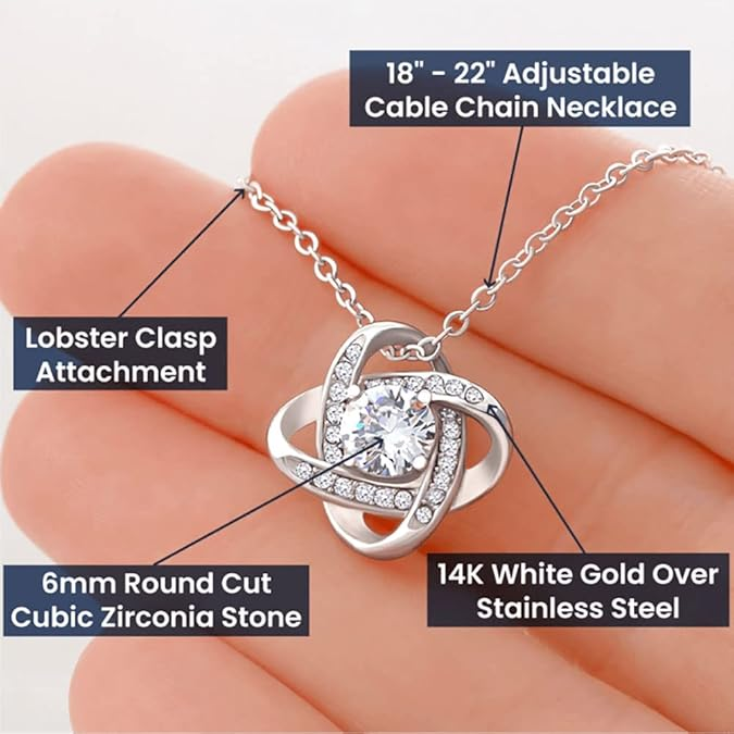 Love Knot Necklace with Message Card