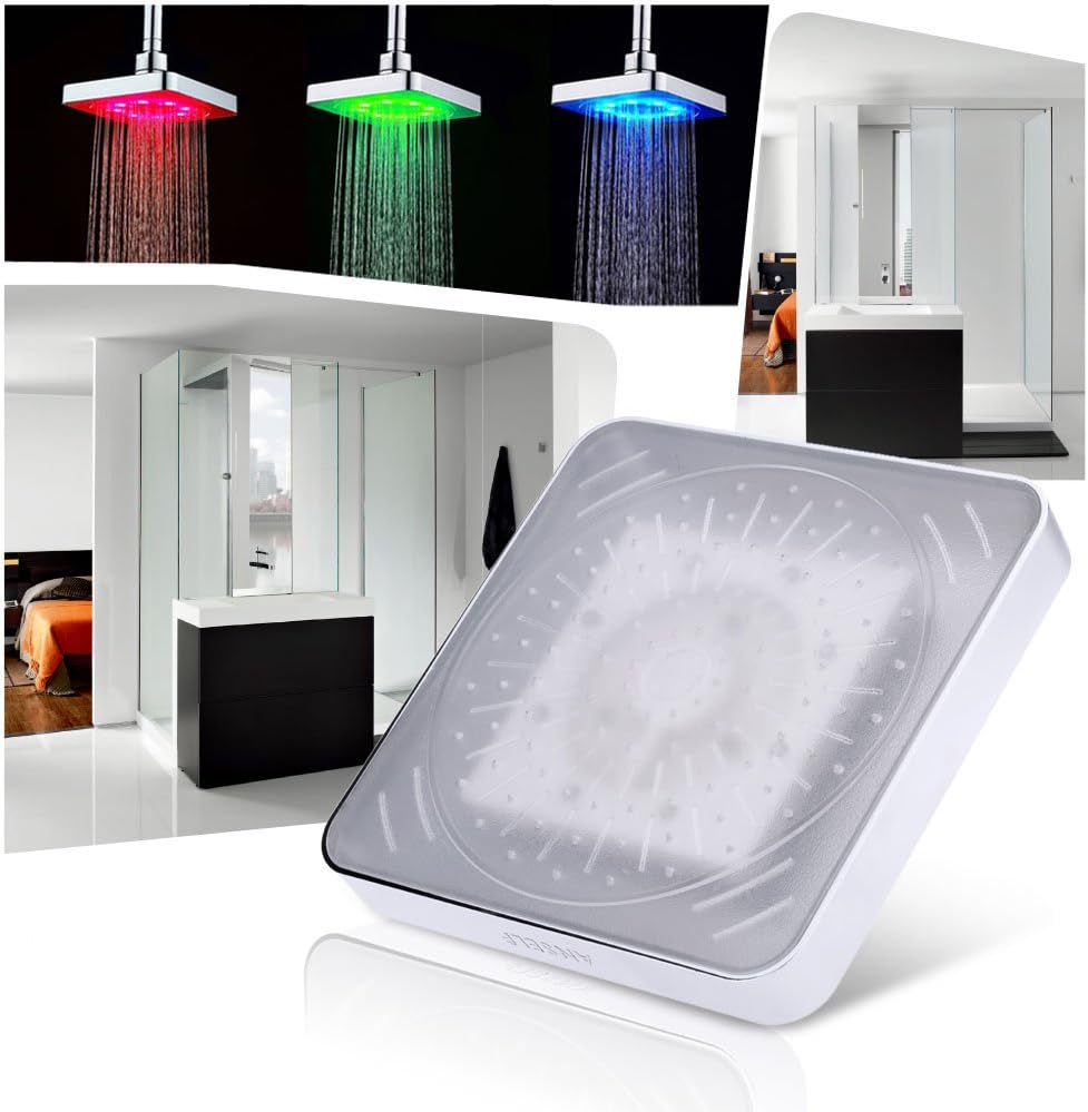 6-Inch LED Temperature Shower Head