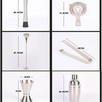 Cocktail Shaker Set Bartender Kit, Bar Set with Bamboo Stand 12 Piece Bartending Tools with Mocktail Recipes Booklet
