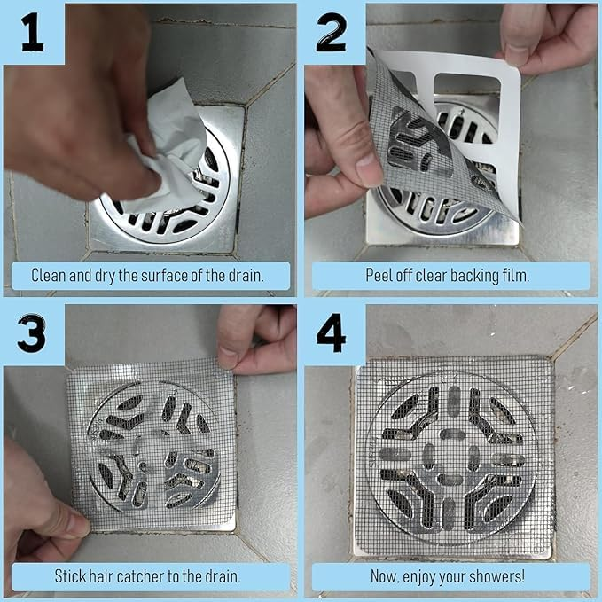10-Piece Anti-Clog Drain Filter Set