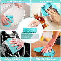 20 Pcs Microfiber Towel Reusable Magic Cleaning Cloth, Washable Multi-Use Cleaning Wipes