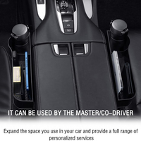 Carbon Fiber Car Seat Organiser with Cup Holder