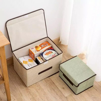 Foldable Storage Box with Lid – Stackable Clothes Organizer