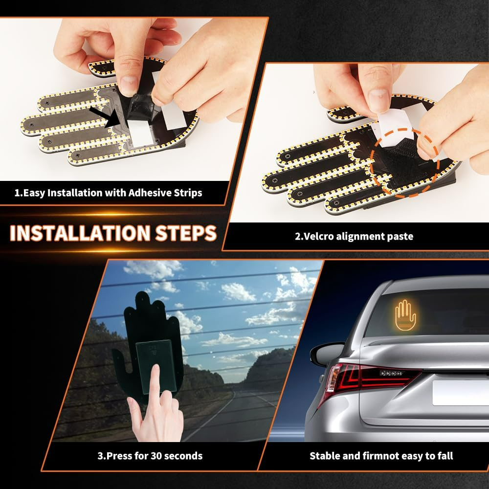 LED Hand Signal Car Sign