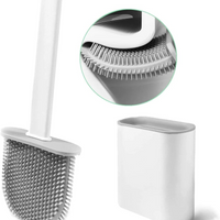 Silicone Toilet Brush Set - Bendable Deep Cleaning Feature