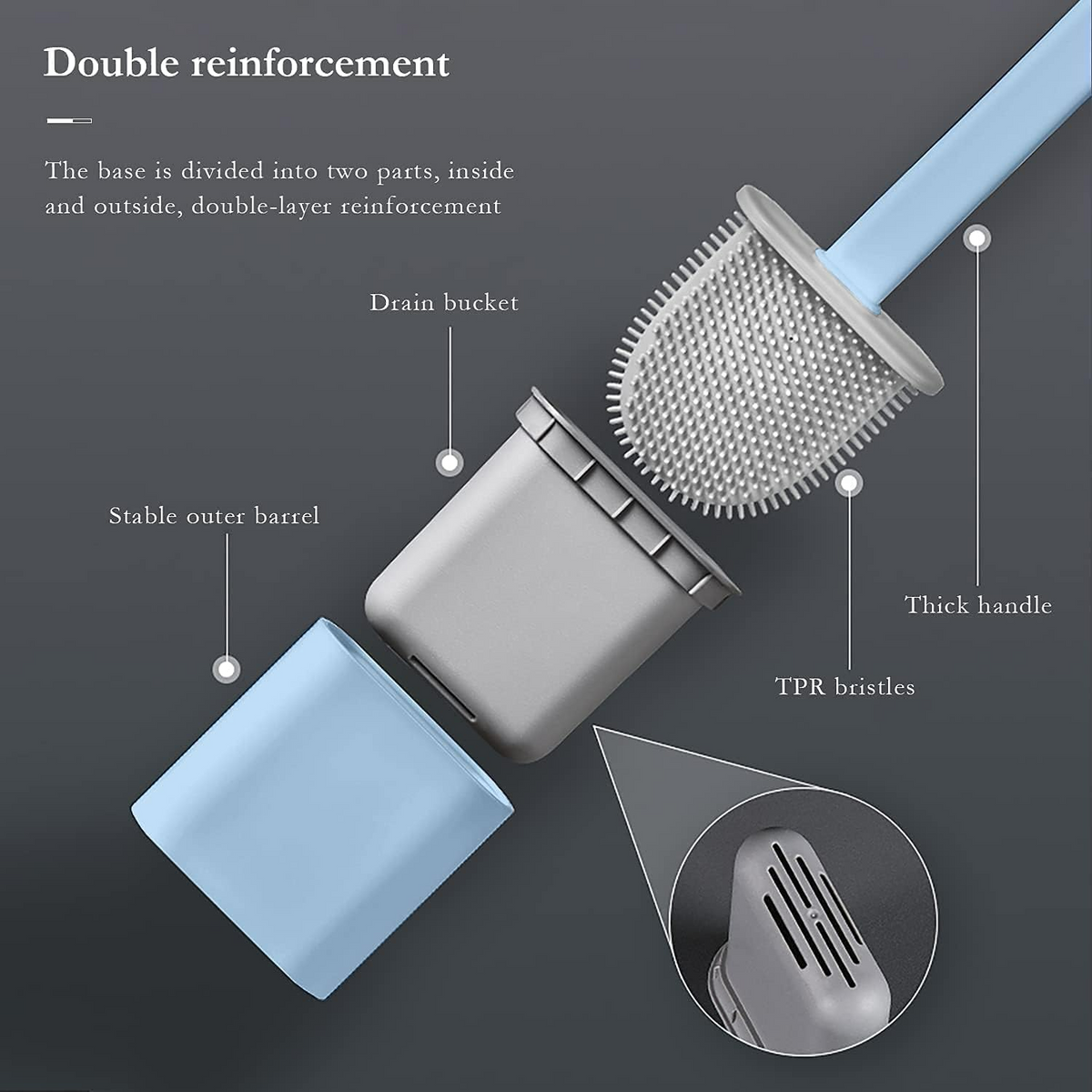 Silicone Toilet Brush Set