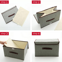 Foldable Storage Box with Lid – Stackable Clothes Organizer
