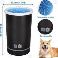Dog Pet Foot Cleaner Rechargeable Soft Brushes for Small & Medium Dogs