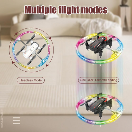 Cool Led Drone 360Degree Roll Colorful Luminous Ball Stunt Tumbling Quadcopter Toy BK8
