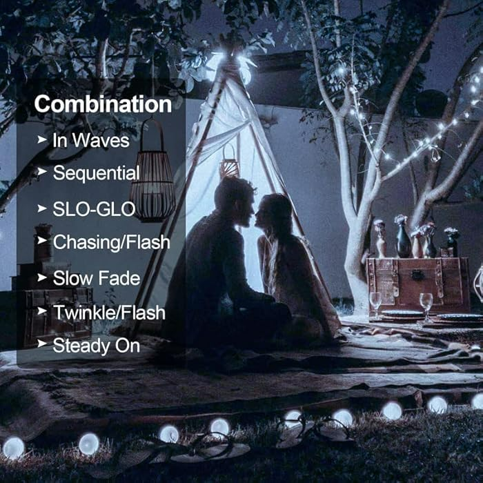 50-LED Solar String Lights