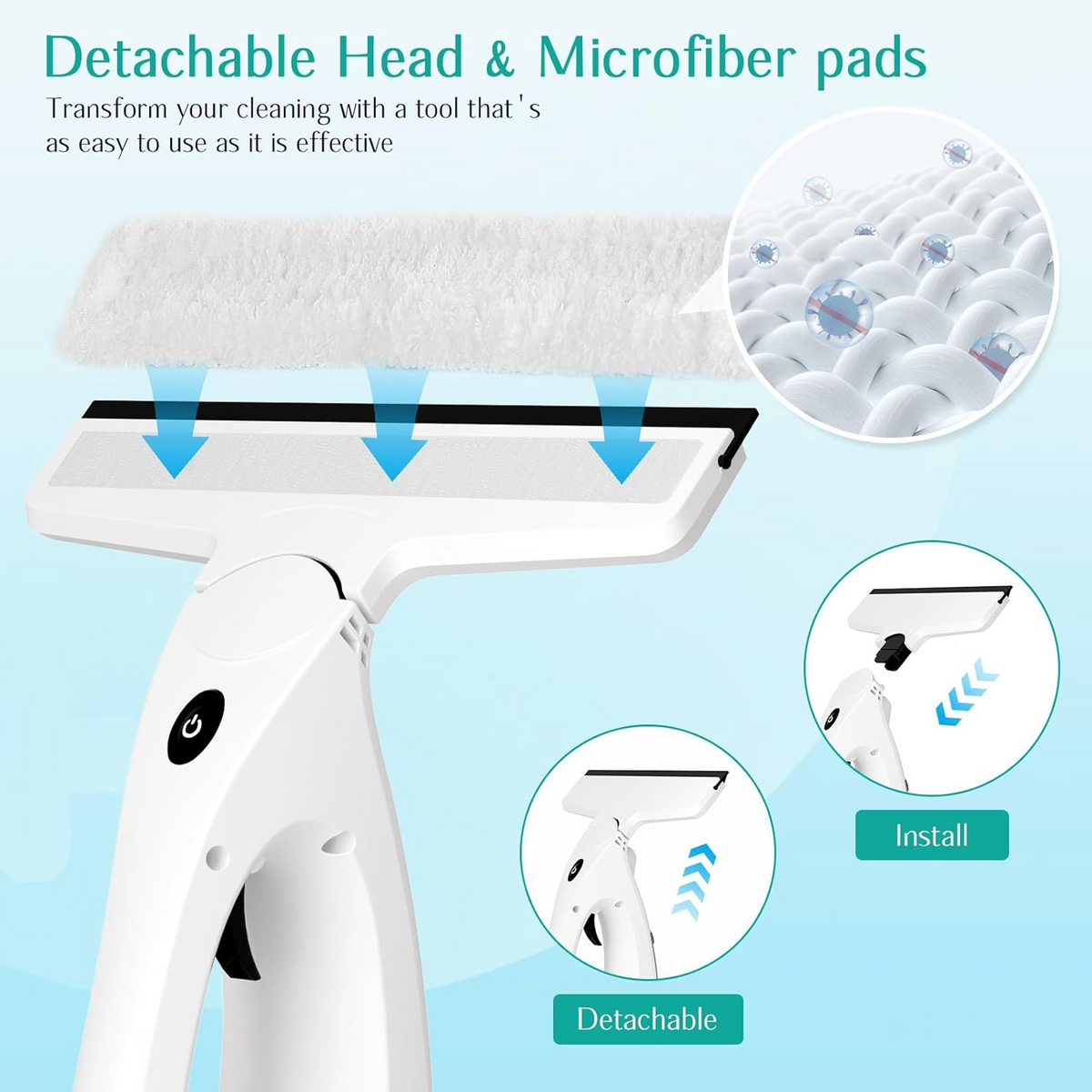 3-in-1 Cordless Window Vacuum Cleaner