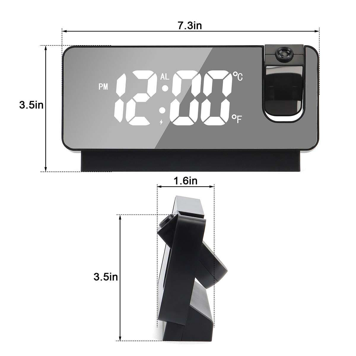 LED Projection Alarm Clock