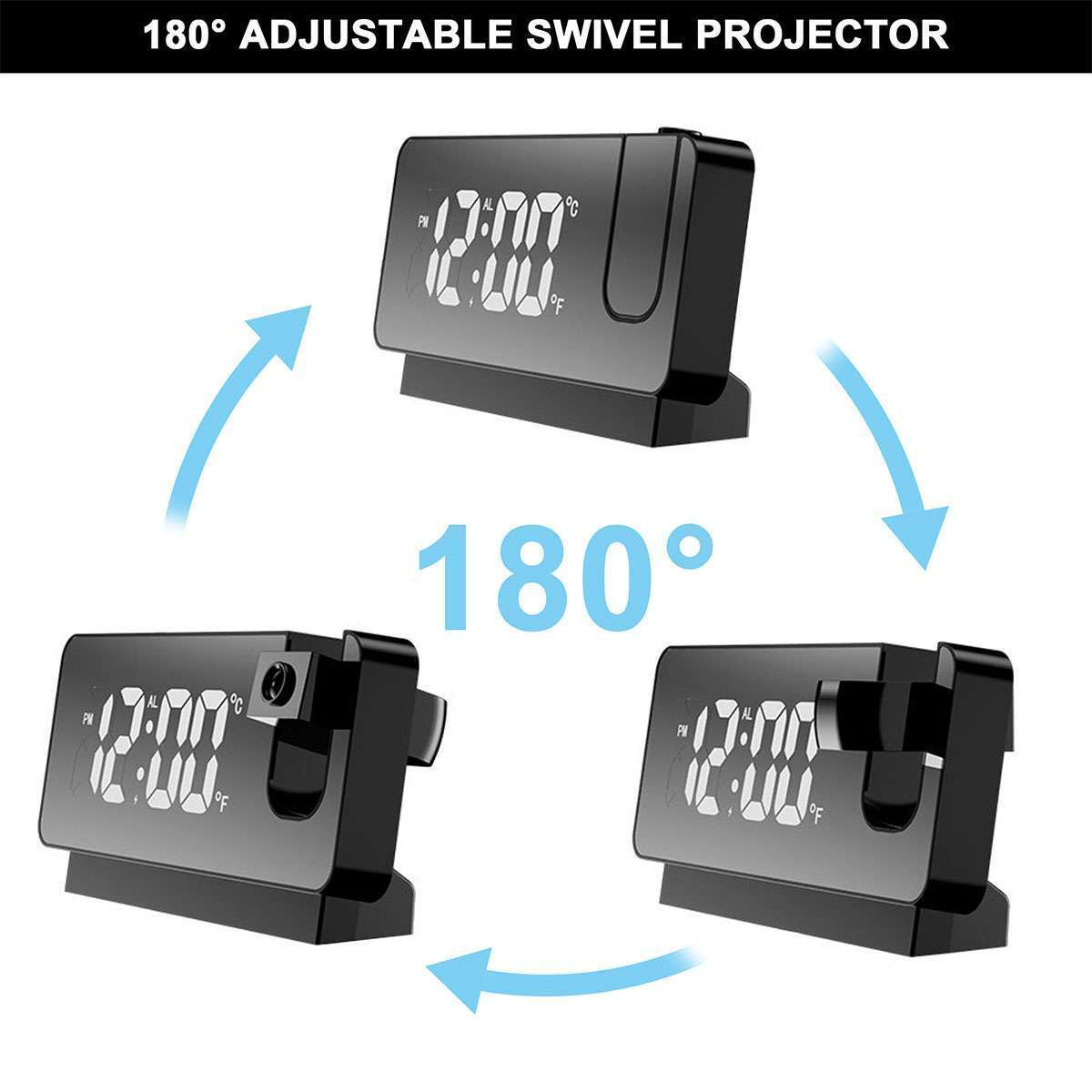 LED Projection Alarm Clock