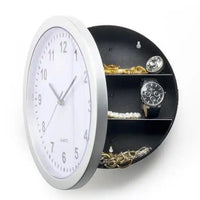 Hidden Clock Safe Gold Or Silver Color Retro Round Wall clock