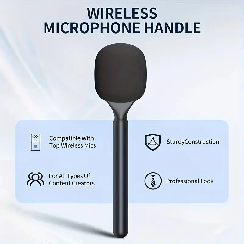 Universal Wireless Microphone Interview Handle
