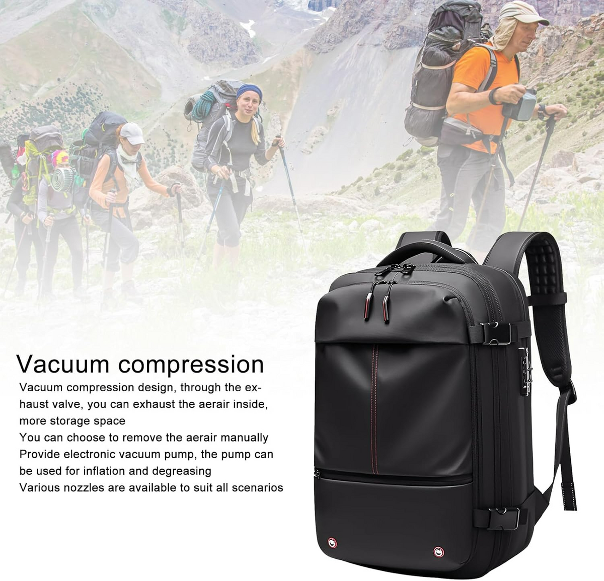 Vacuum Compression Travel Backpack