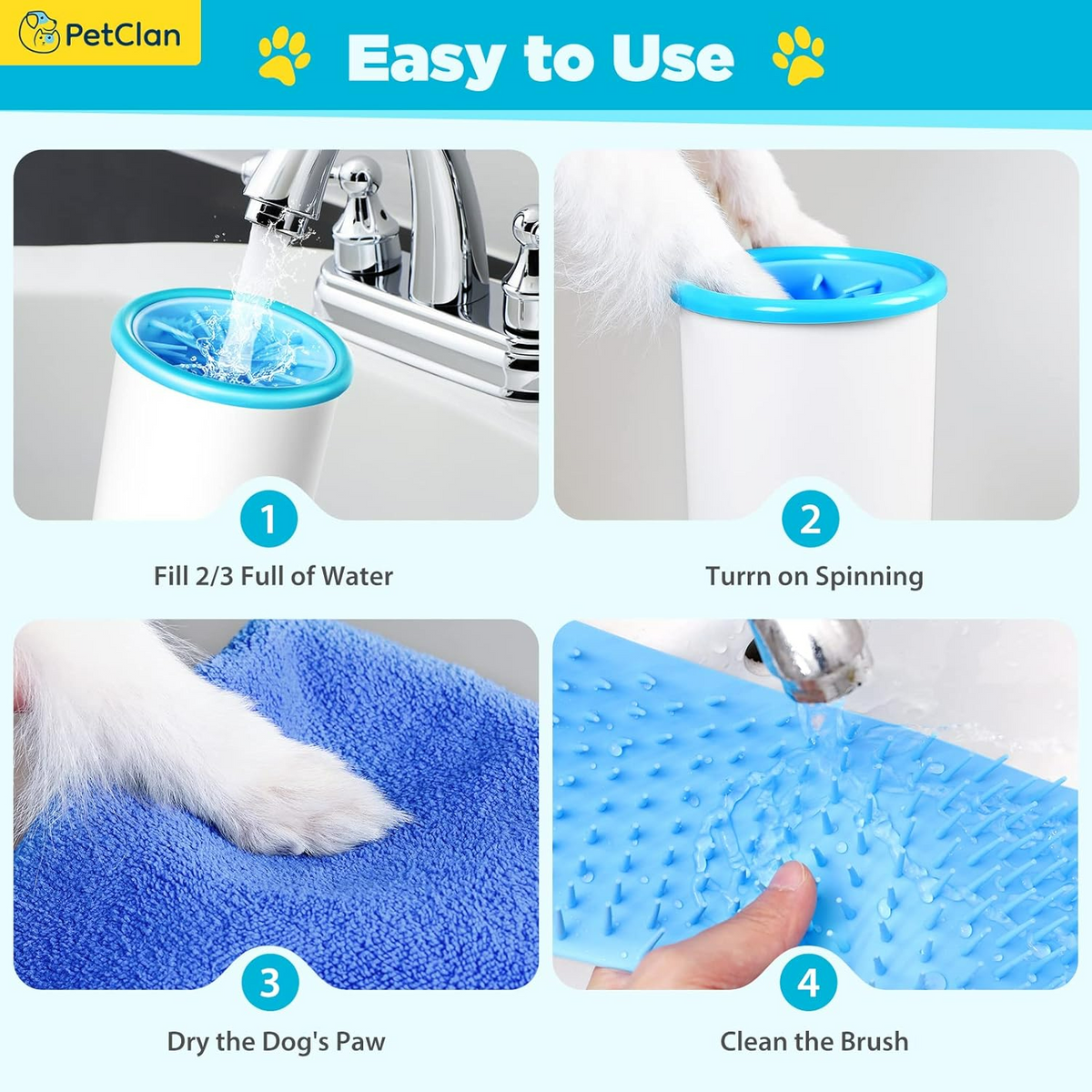 Rechargeable Dog Paw Cleaner