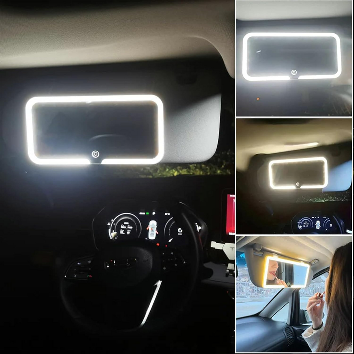 Car Mirror Vanity LED 3 Color