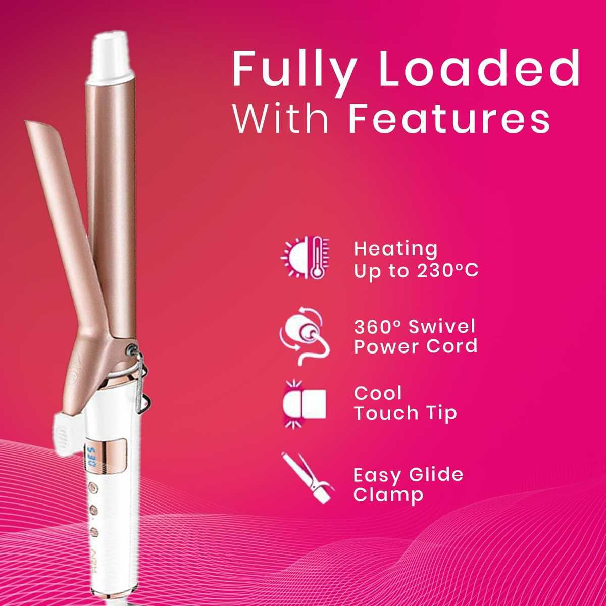 VGR Hair Curling Iron Wand V578