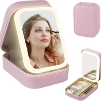 Travel Size LED Mirror & Beauty Makeup organiser Case