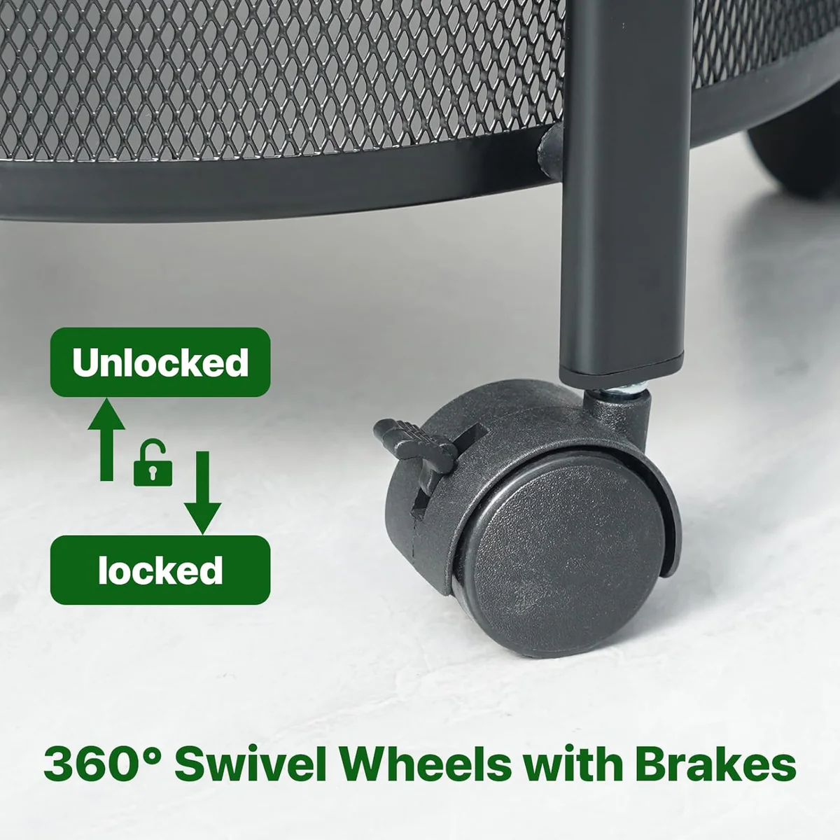 3-Layer Foldable Rolling Cart