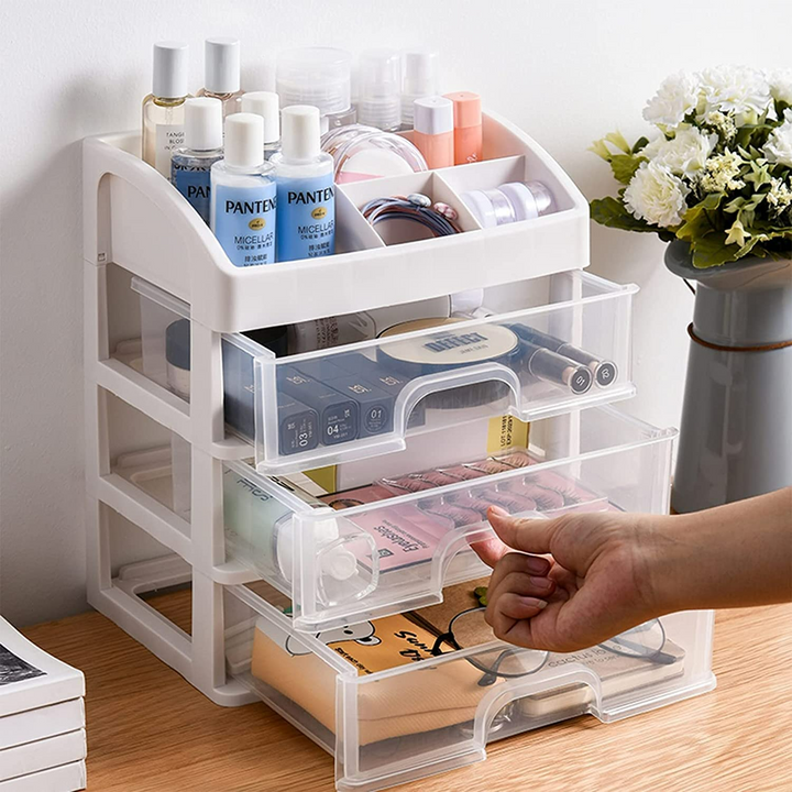 3-Layer Plastic Storage Drawer Organizer
