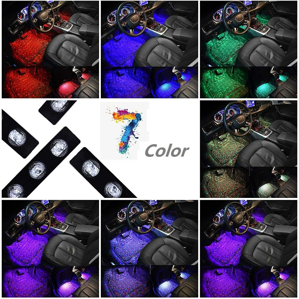 4-Piece RGB Crystal LED Lights