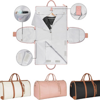 8 in 1 Travel Storage Bag Leather Travel Duffel Bag with Shoulder Strap