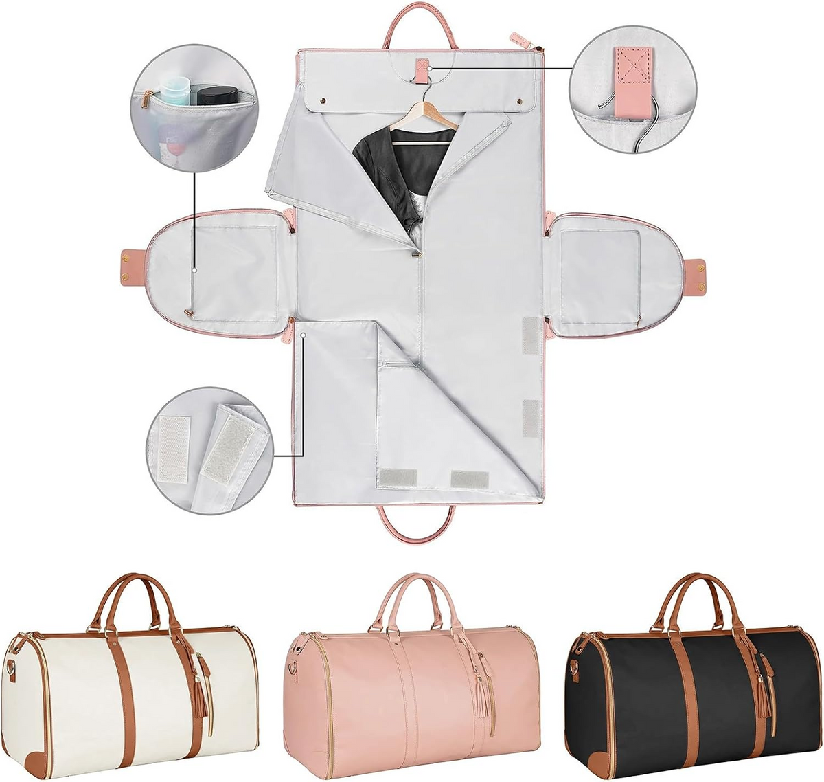 8-in-1 Leather Travel Duffel