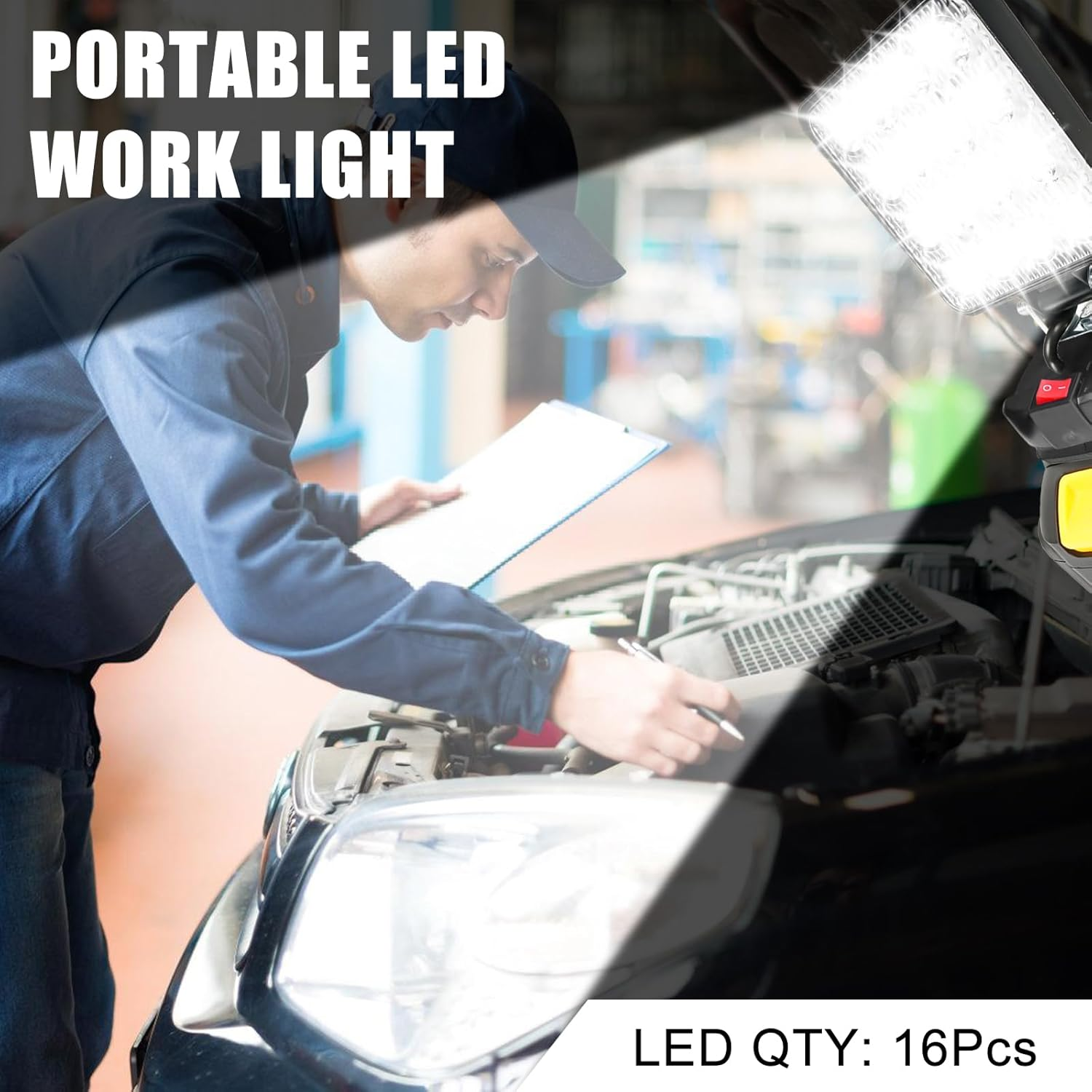 LED Work Light Battery Portable - Lamp Multifunctional Spotlight Torch
