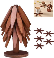 Foldable Wooden Trivet Mat