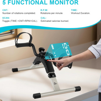 Sport Foldable Pedal Exerciser, Stationary Under Desk Exercise Equipment Arm/Leg/Foot Peddler Exercise