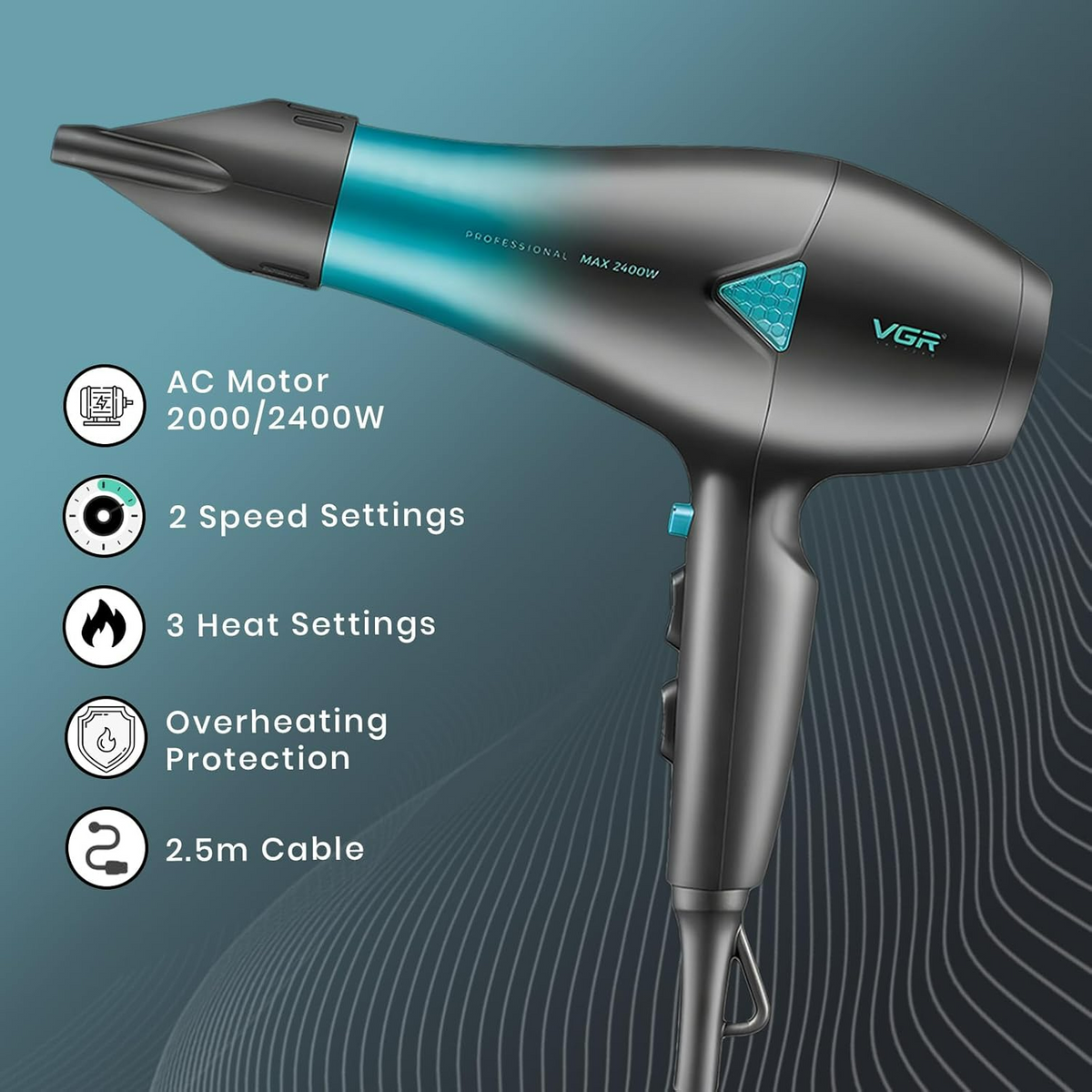 VGR Hair Dryer V455