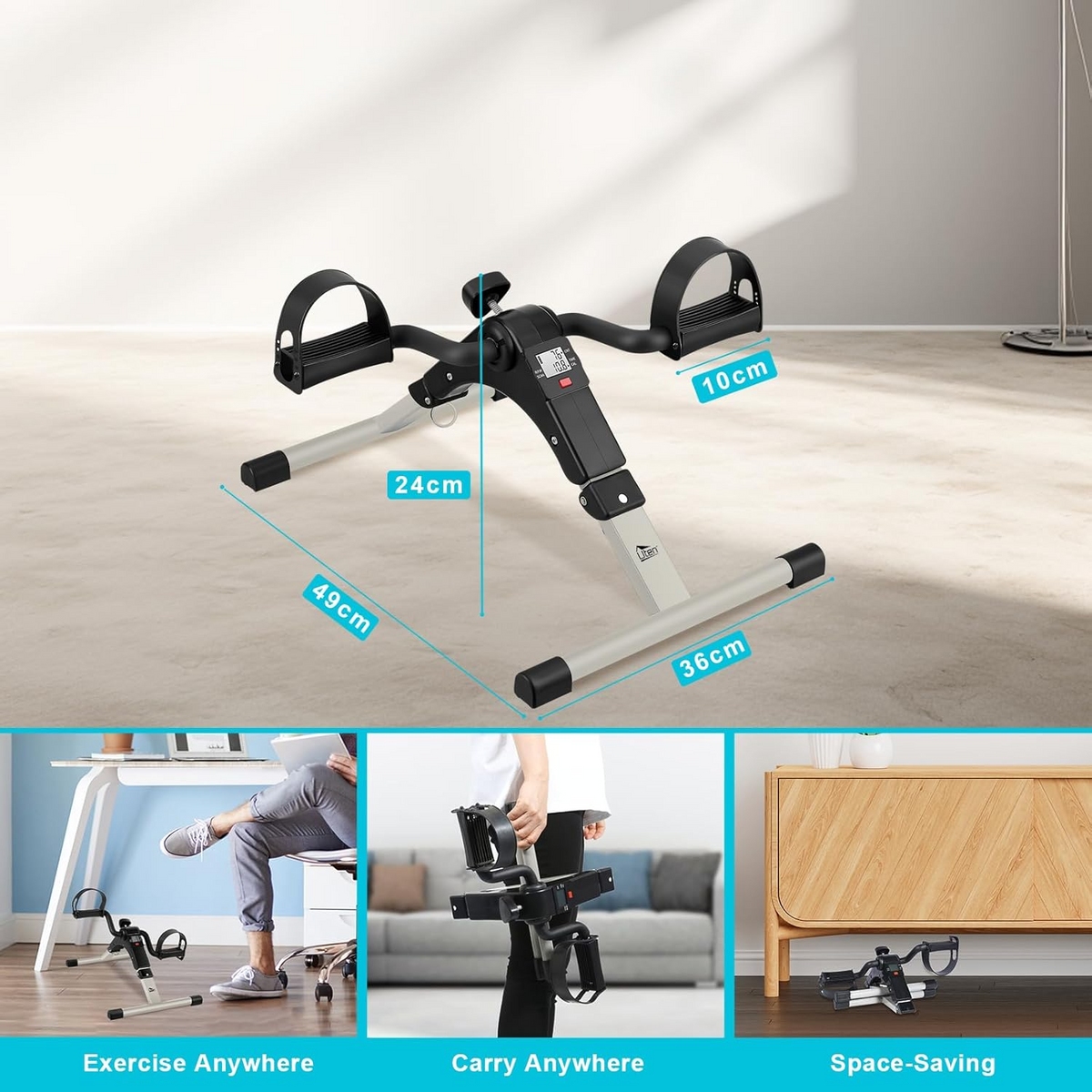 Foldable Under-Desk Pedal Exerciser