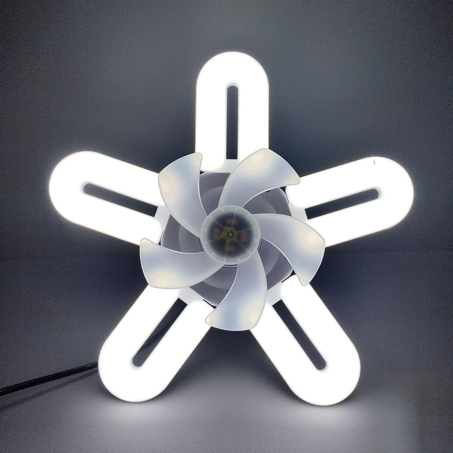 Socket Ushaped Fan Light – Small Ceiling Fan with Integrated LED Lighting