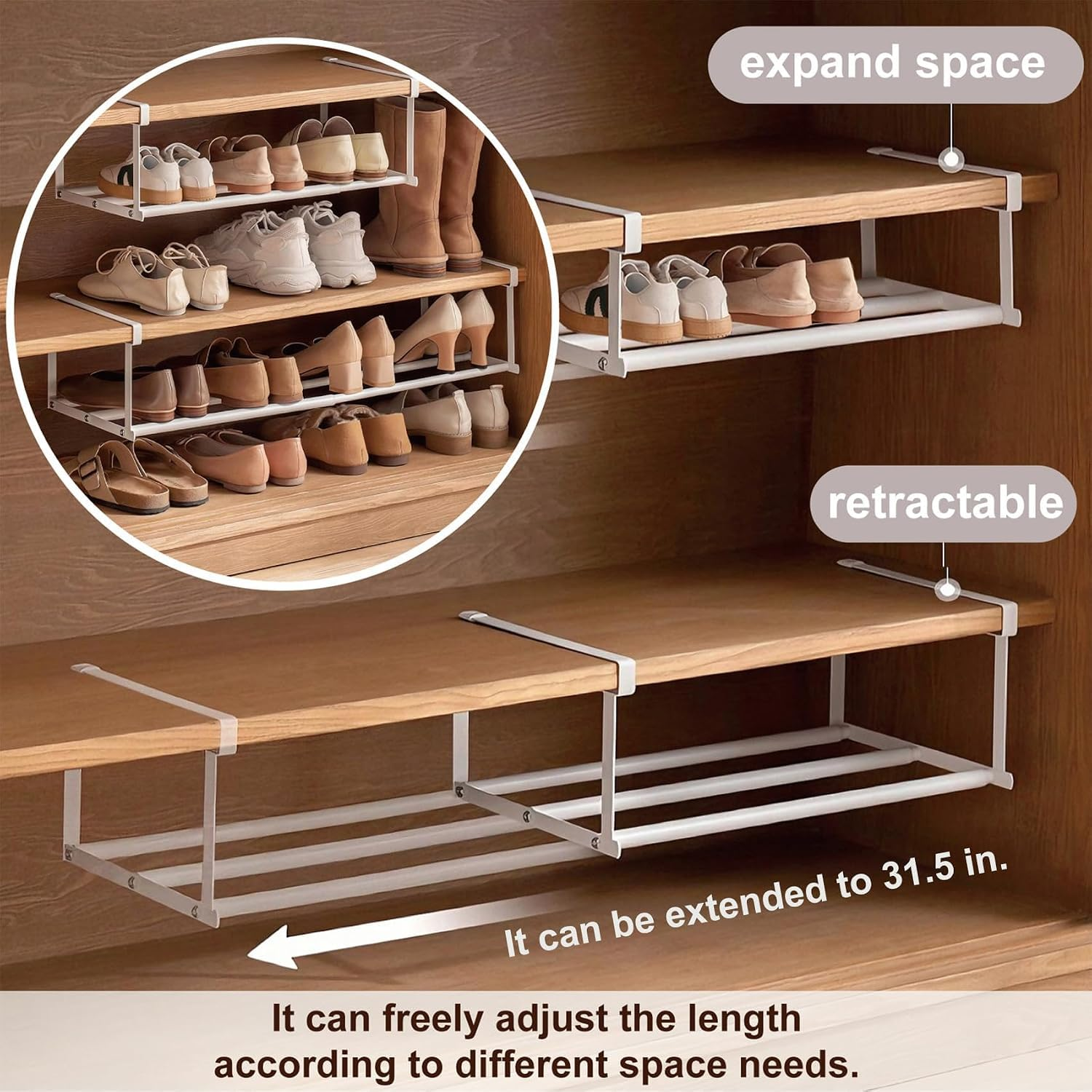 Expandable Shoe Rack Organizer