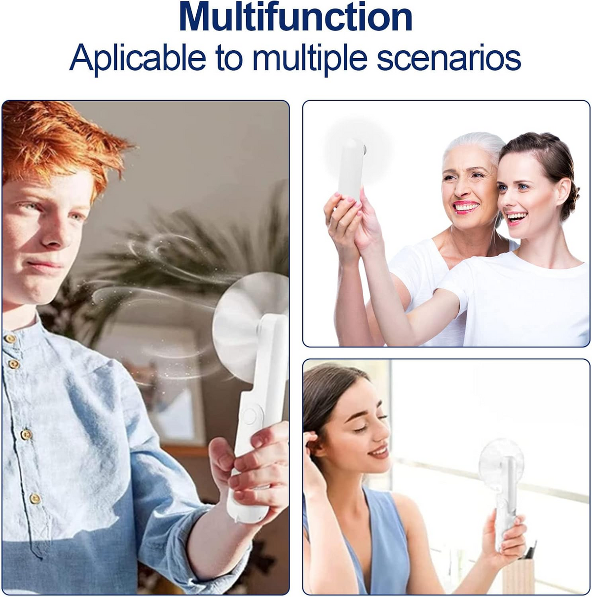 2-in-1 Power Bank Mini Handheld Fan