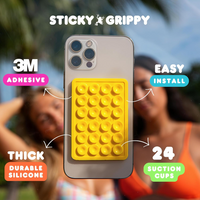 Suction Phone Case Mount, Sillicon Adhesive Phone