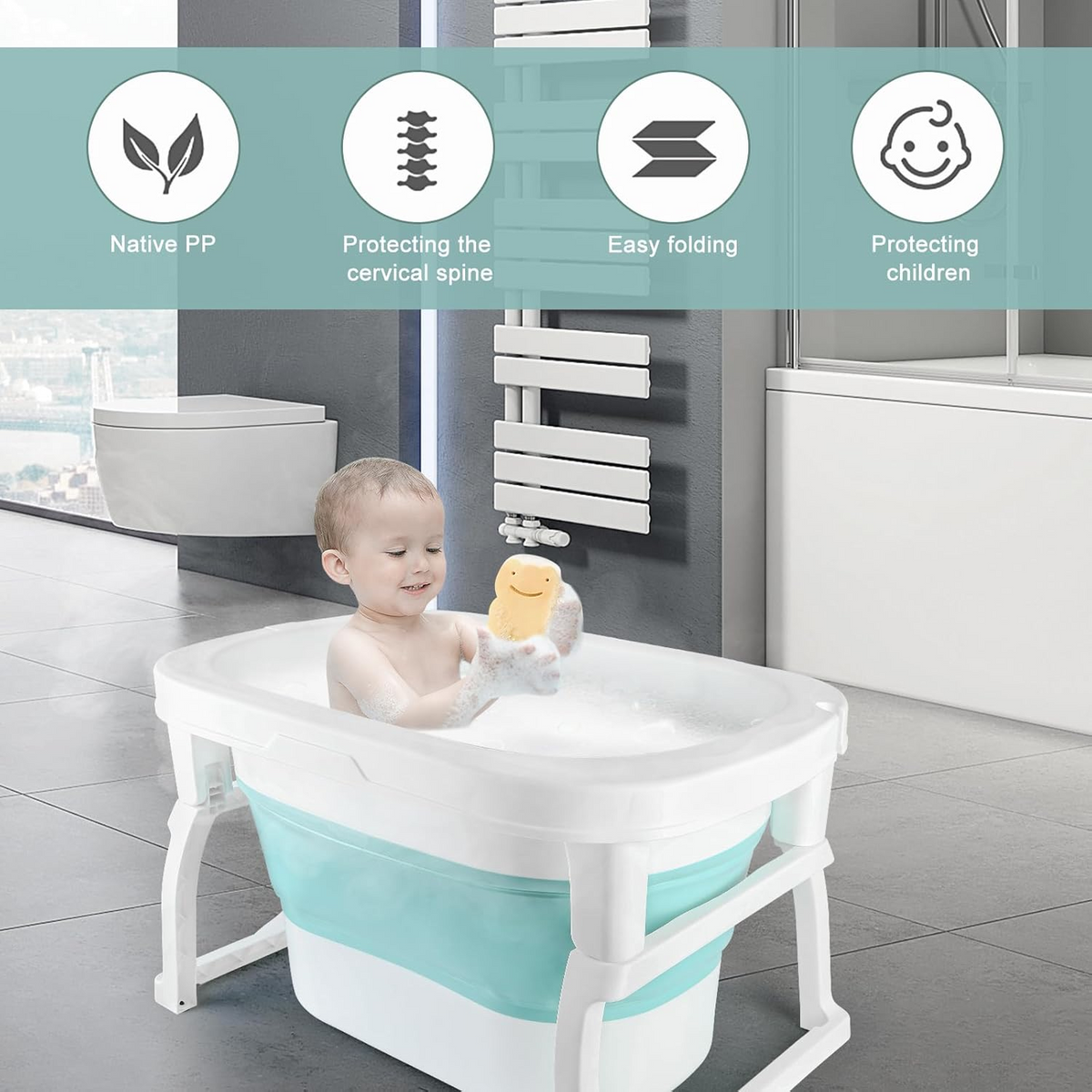 Foldable Baby Bathtub with Seat