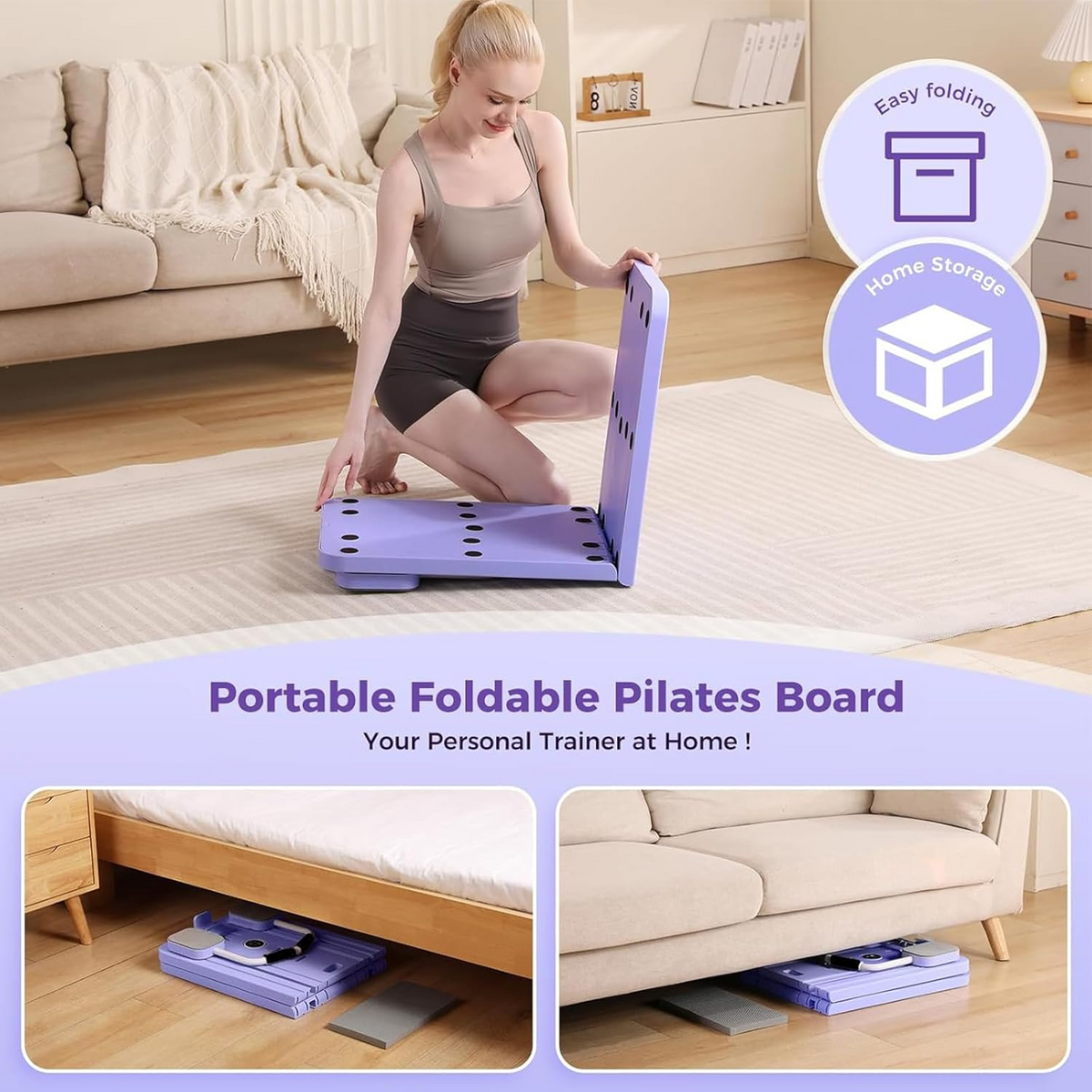 Foldable Pilates Reformer Machine