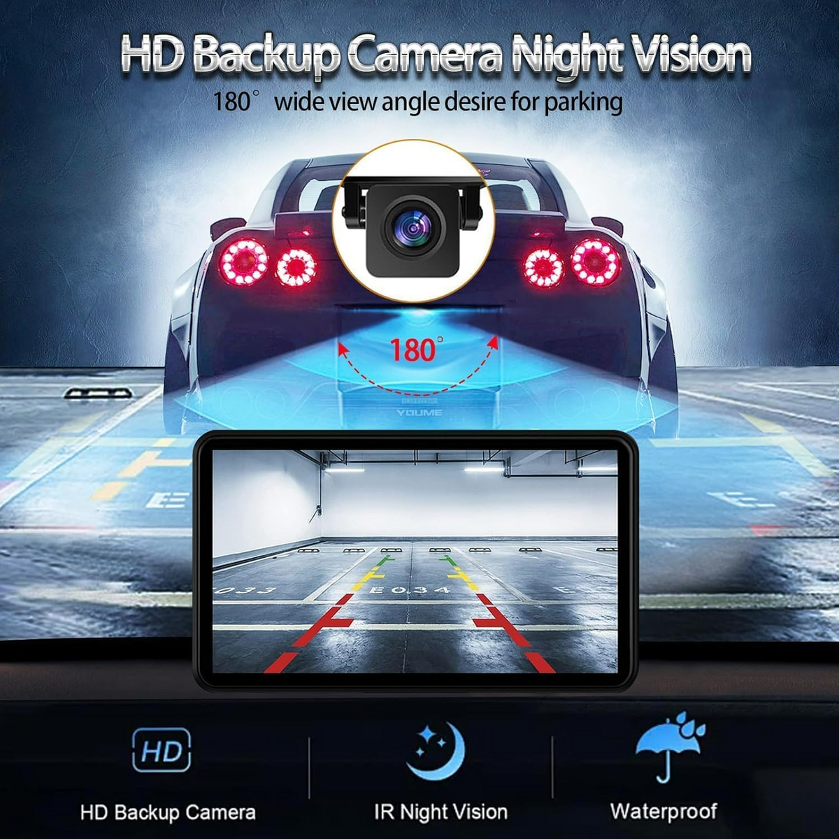 Wireless CarPlay Stereo with Camera
