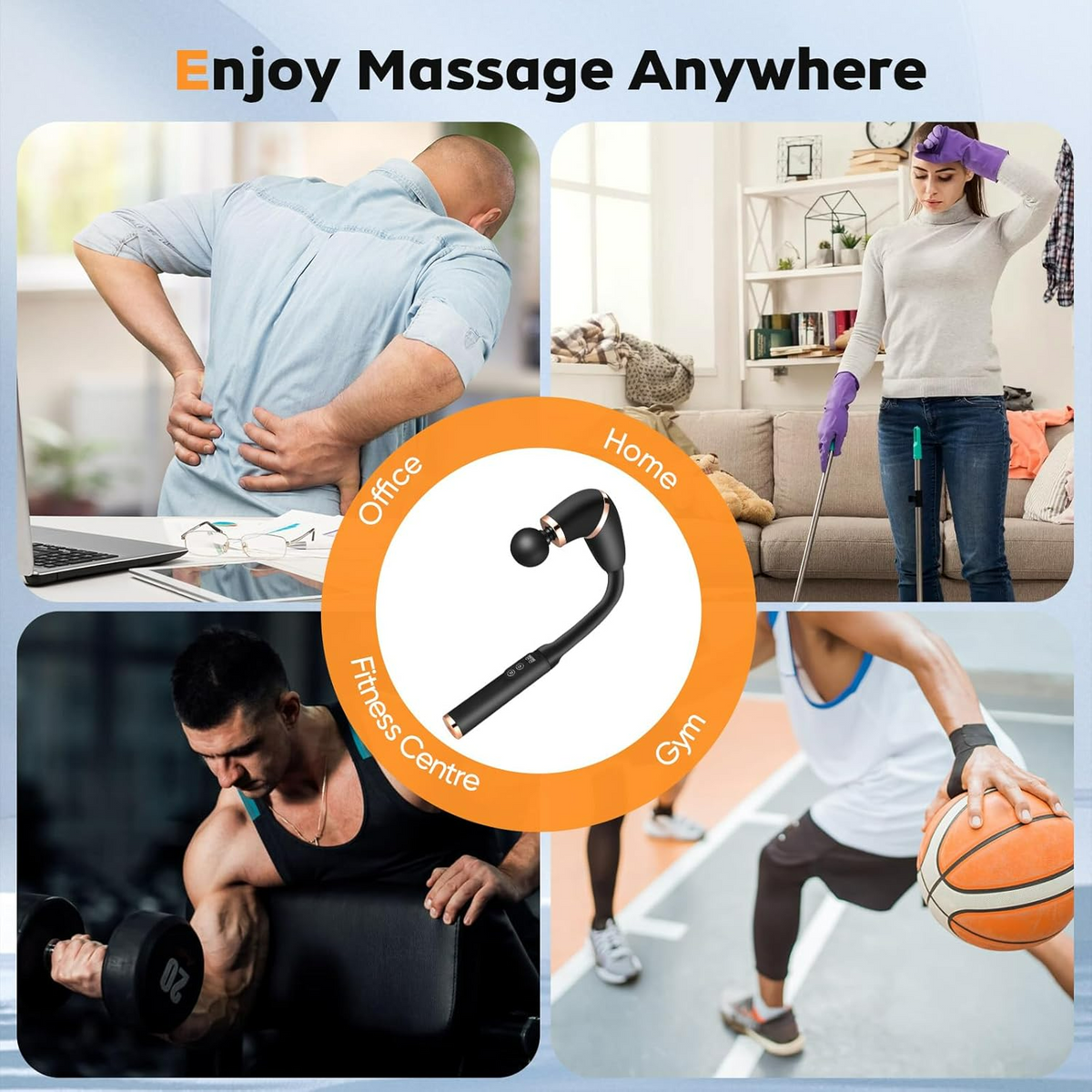Massage Gun with Extension Handle